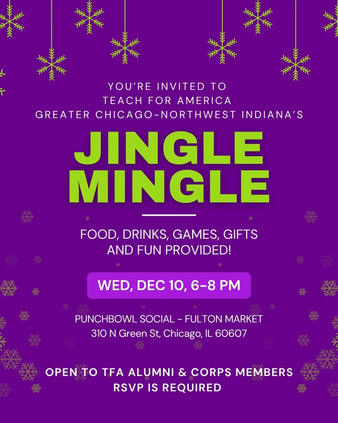 We&rsquo;re bringing Jingle Mingle back and you don&rsquo;t want to miss it! 🎉
Last year&rsquo;s crowd of alumni and corps members packed the place and had an absolute blast, so we&rsquo;re doing it again to wrap up our 25th anniversary year in styl