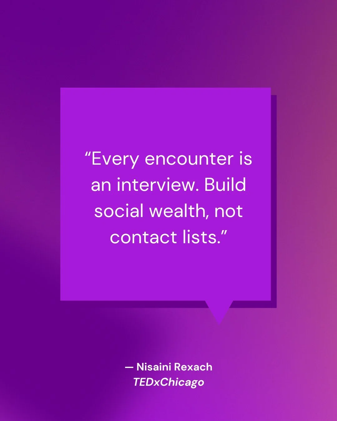 💡 Your network underwrites your next opportunity.
Did you see our board member and alumna Nisaini Rexach ('13 Great Chicago&ndash;Northwest Indiana) at her @TEDxChicago talk? She reveals how social wealth&mdash;authentic, lasting relationships&mdash