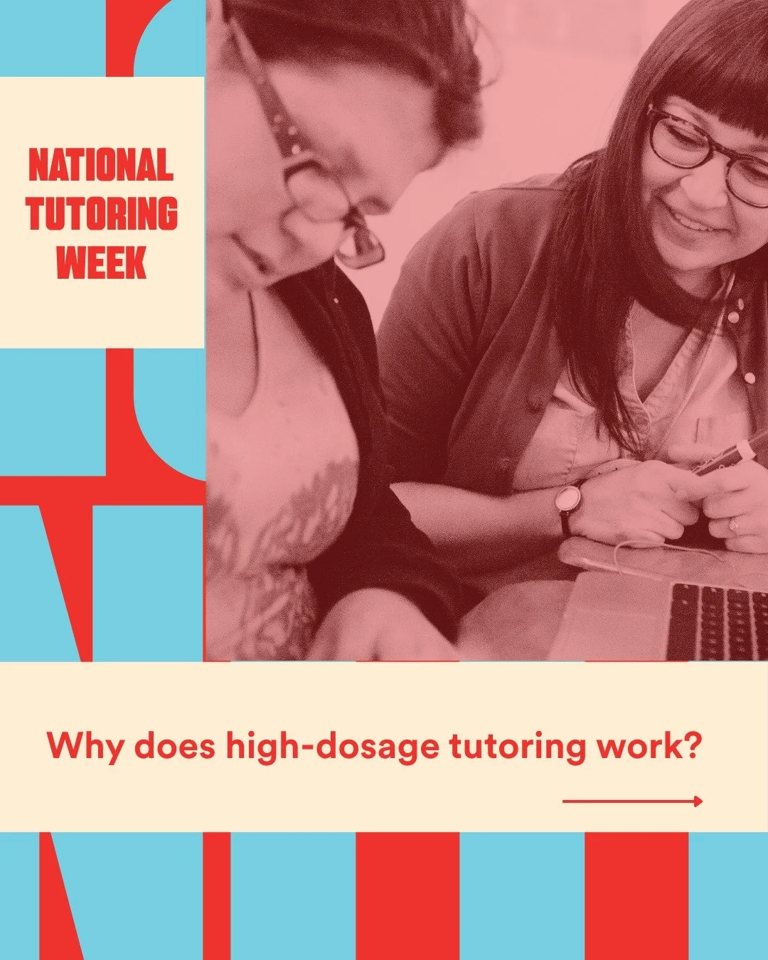 Why does tutoring work? 📚✨

As part of our National Tutoring Week series, we're digging into the research behind high-dosage tutoring and the impact we're seeing through Teach For America Ignite.

Ignite connects students with trained college tutors