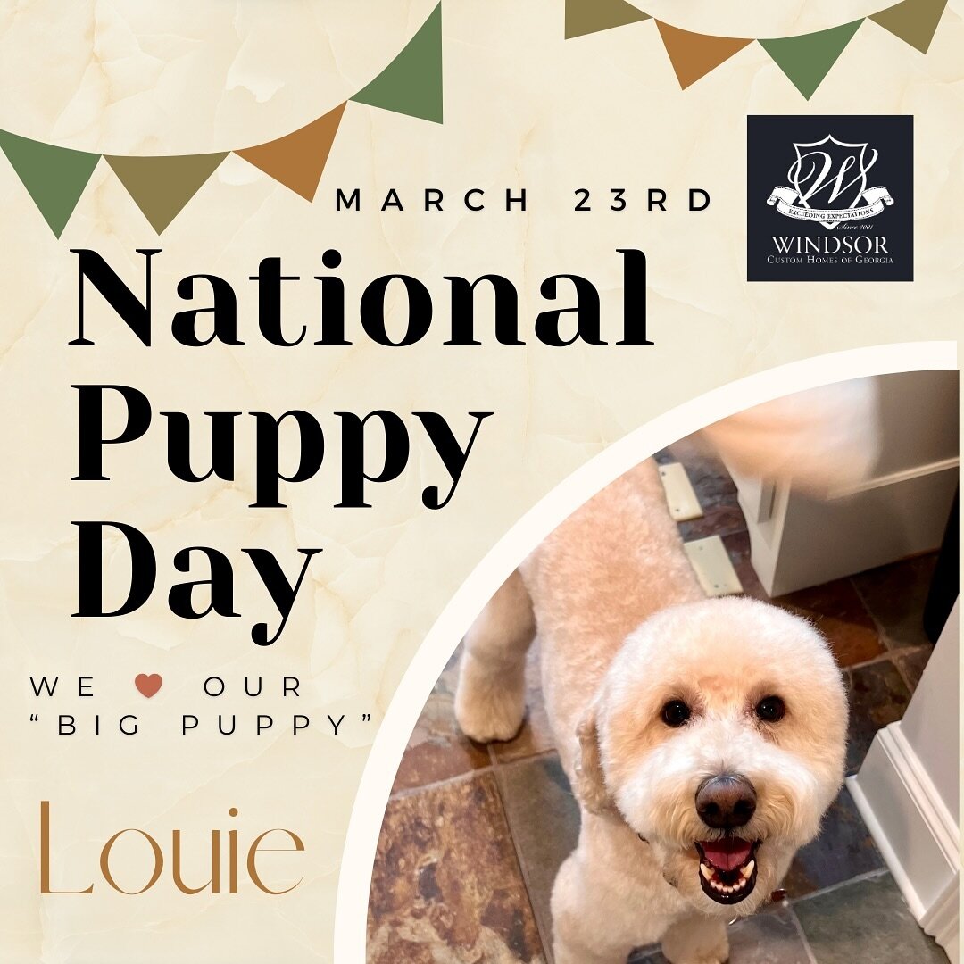 Happy National Puppy Day to our very own Louie! 🐶 I Love This Stuff ~ Henry 

#ilovethisstuff #customhomes #homes #homebuilder #construction #builders #interiordesign #realestate #newhome #dreamhome #architecture #renovation #luxuryhomes #fireplace 