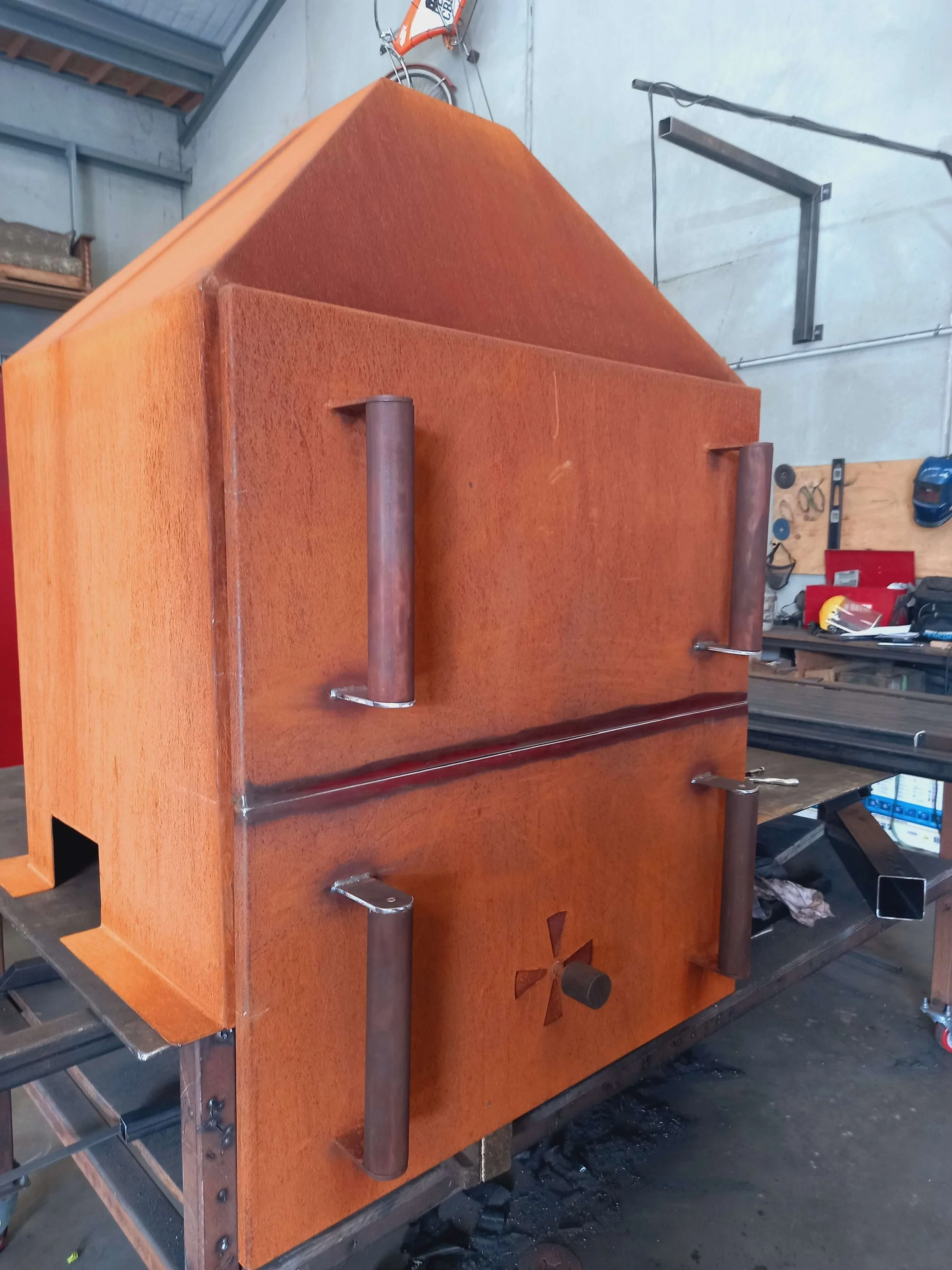 Corten steel exterior commercial oven - Auckland