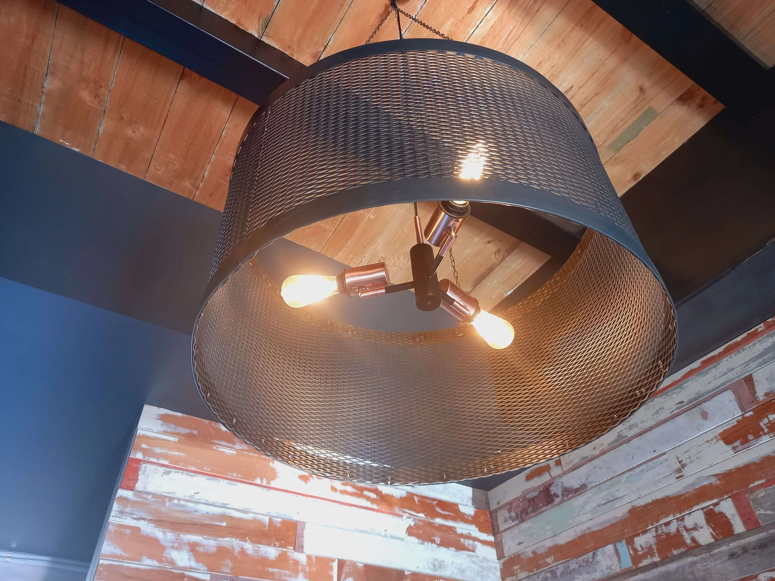 Bespoke metalwork light shade
