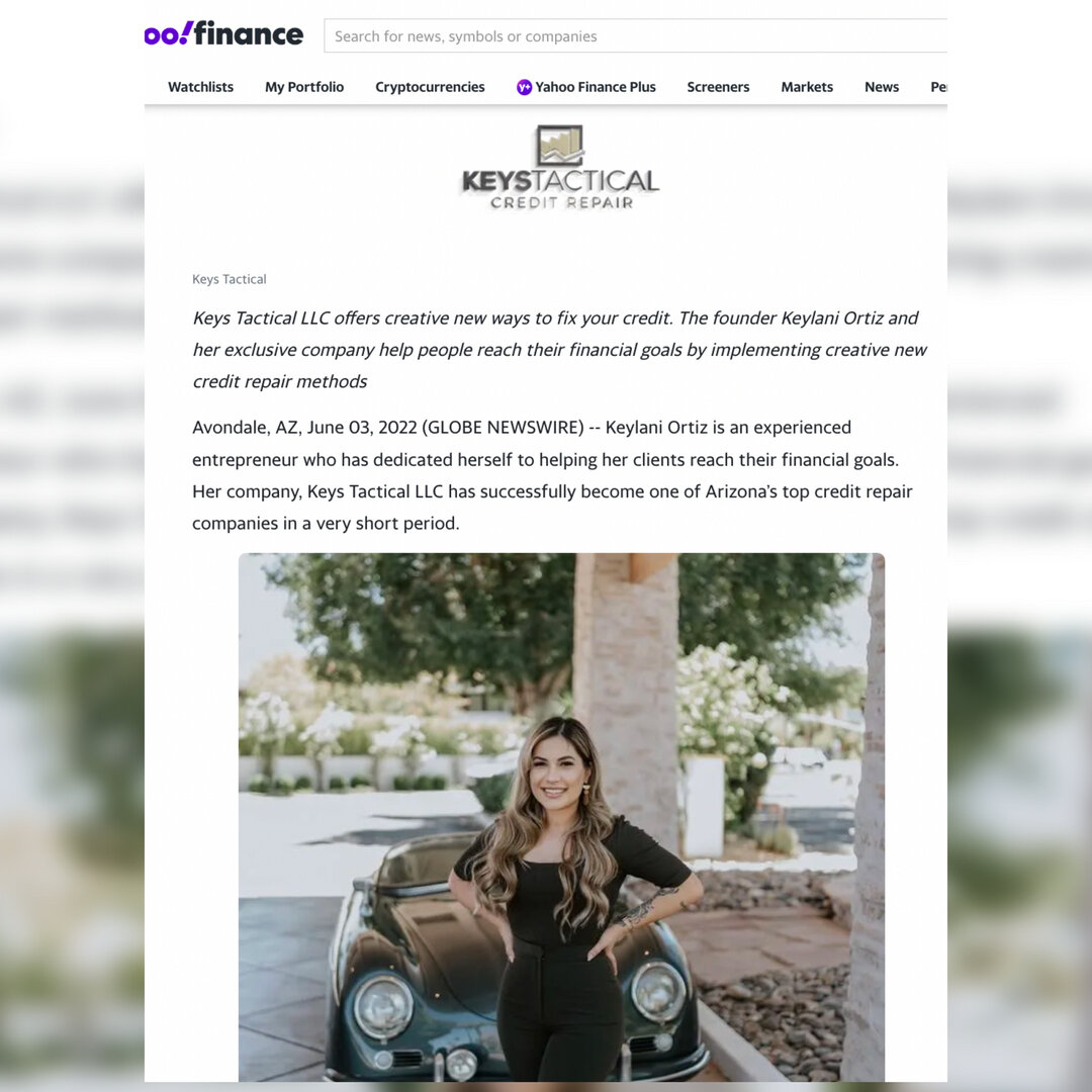 This company is built on the foundation of integrity, honesty, education, and communication.  My goal is to make every step of the credit repair process as seamless as possible.​​​​​​​​
​​​​​​​​
Thank you @YahooFinance for recognizing us 🙏🏻