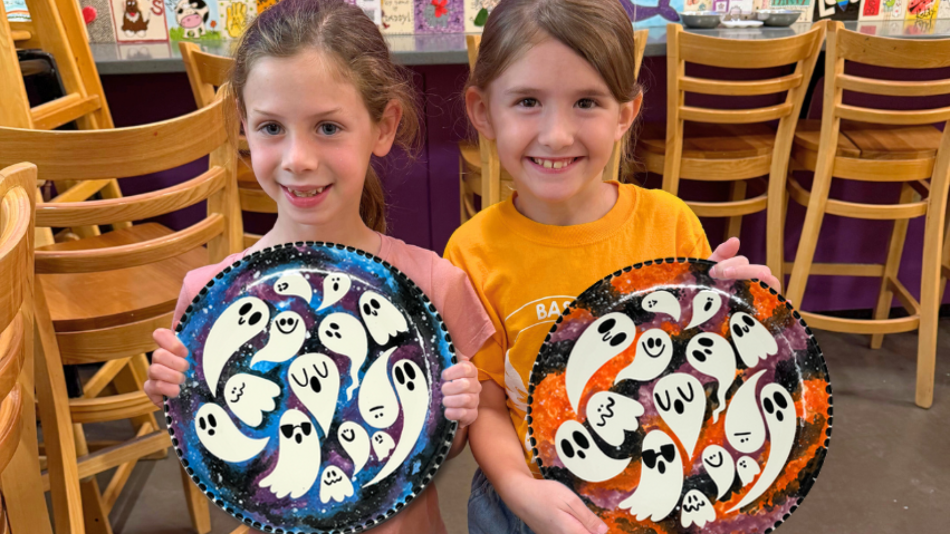 As You Wish - Kids Paint Night - Silly Ghost Plate