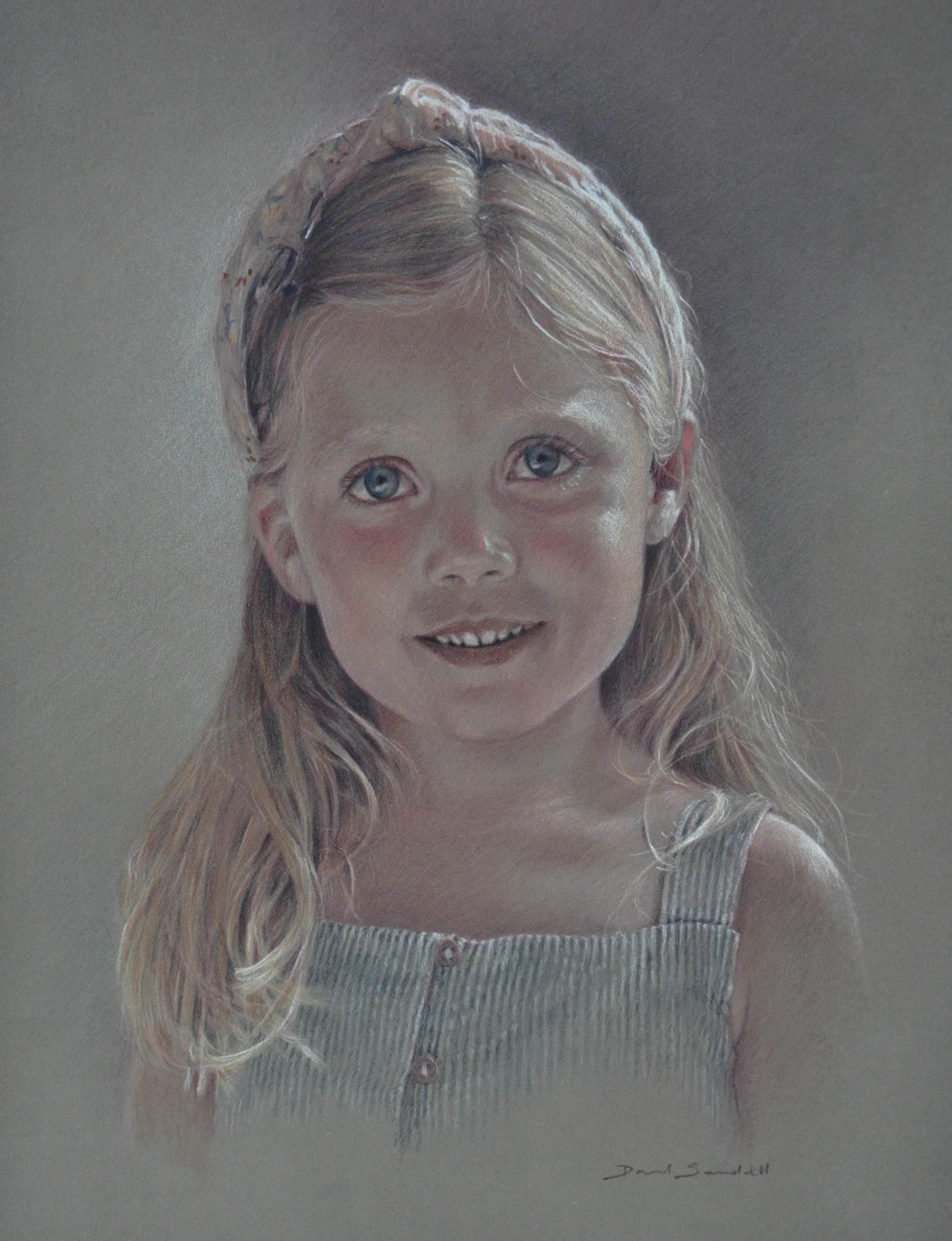 The summer before school, pencil/pastel on Pastelmat, 30 x 40cm