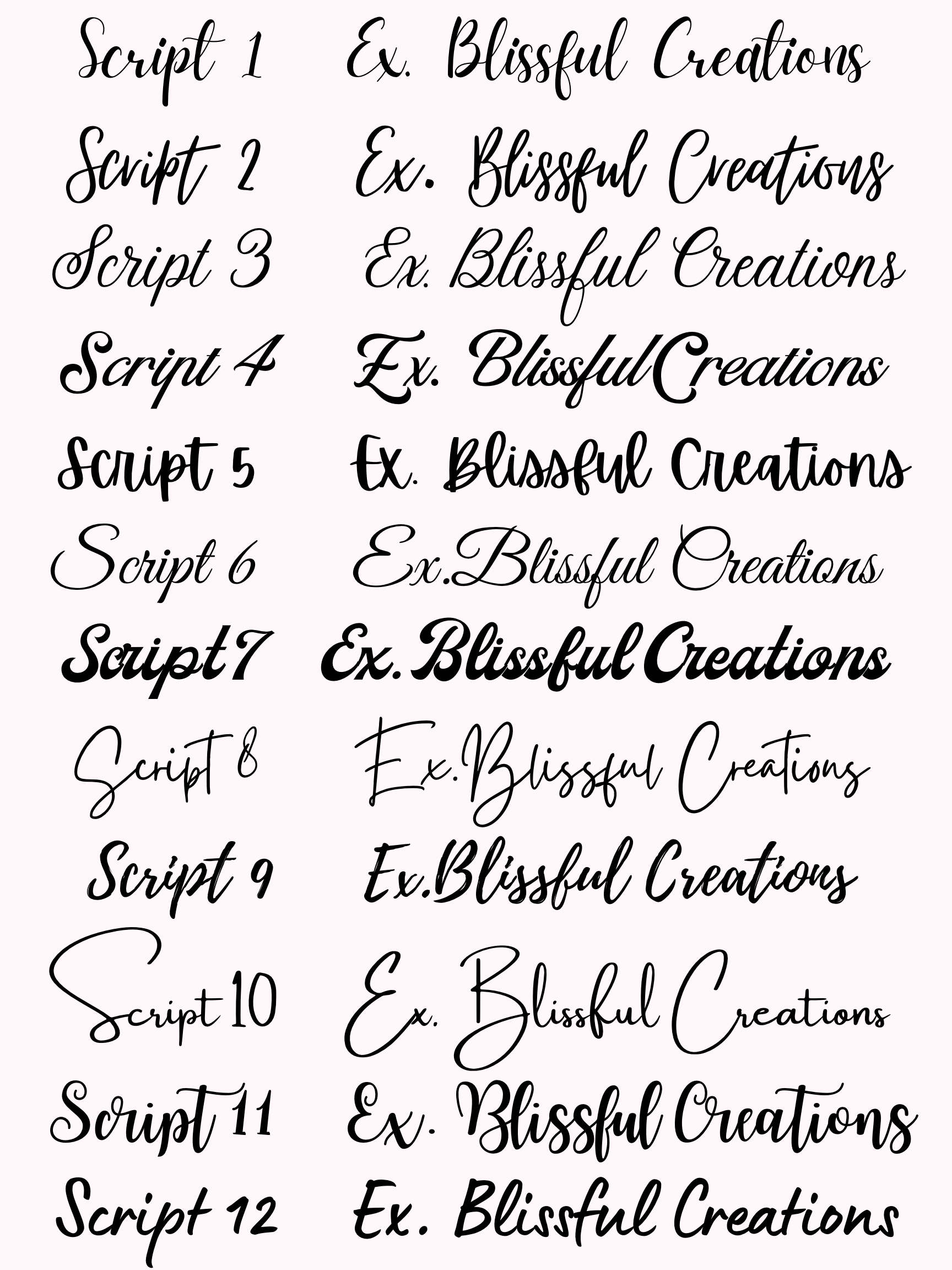 Customs | Create Your Bliss — Blissful Creations