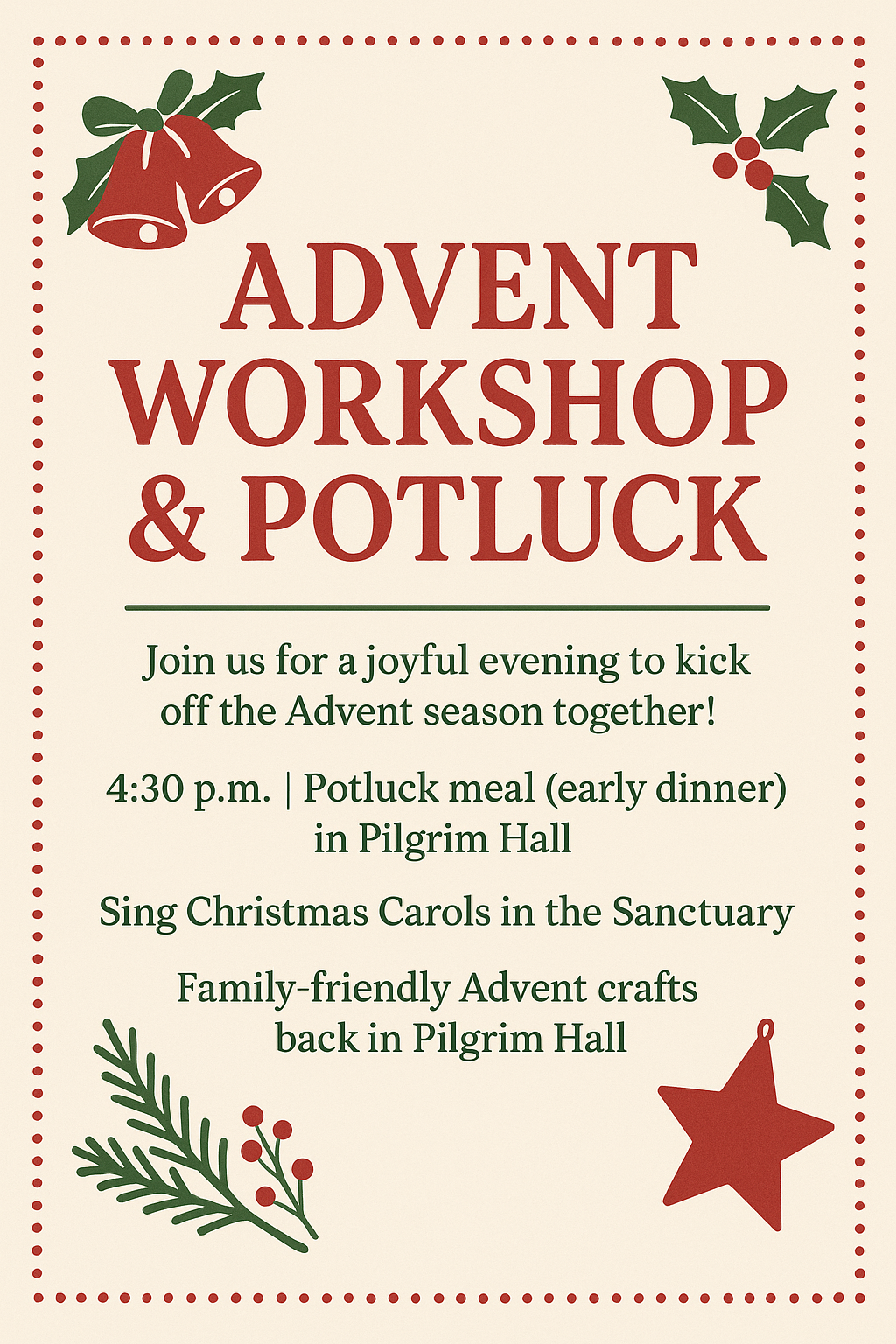 Advent Workshop & Potluck
