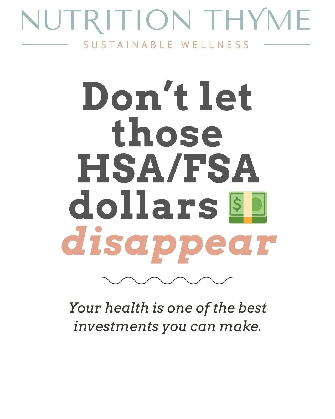 The end of the year is rapidly approaching but don't fear, you can use your HSA/FSA dollars towards our testing packages. 

Stop waiting for answers and get started NOW! 

Send us the word 'LAB' and we'll get the ball rolling. 

#functionalregistered