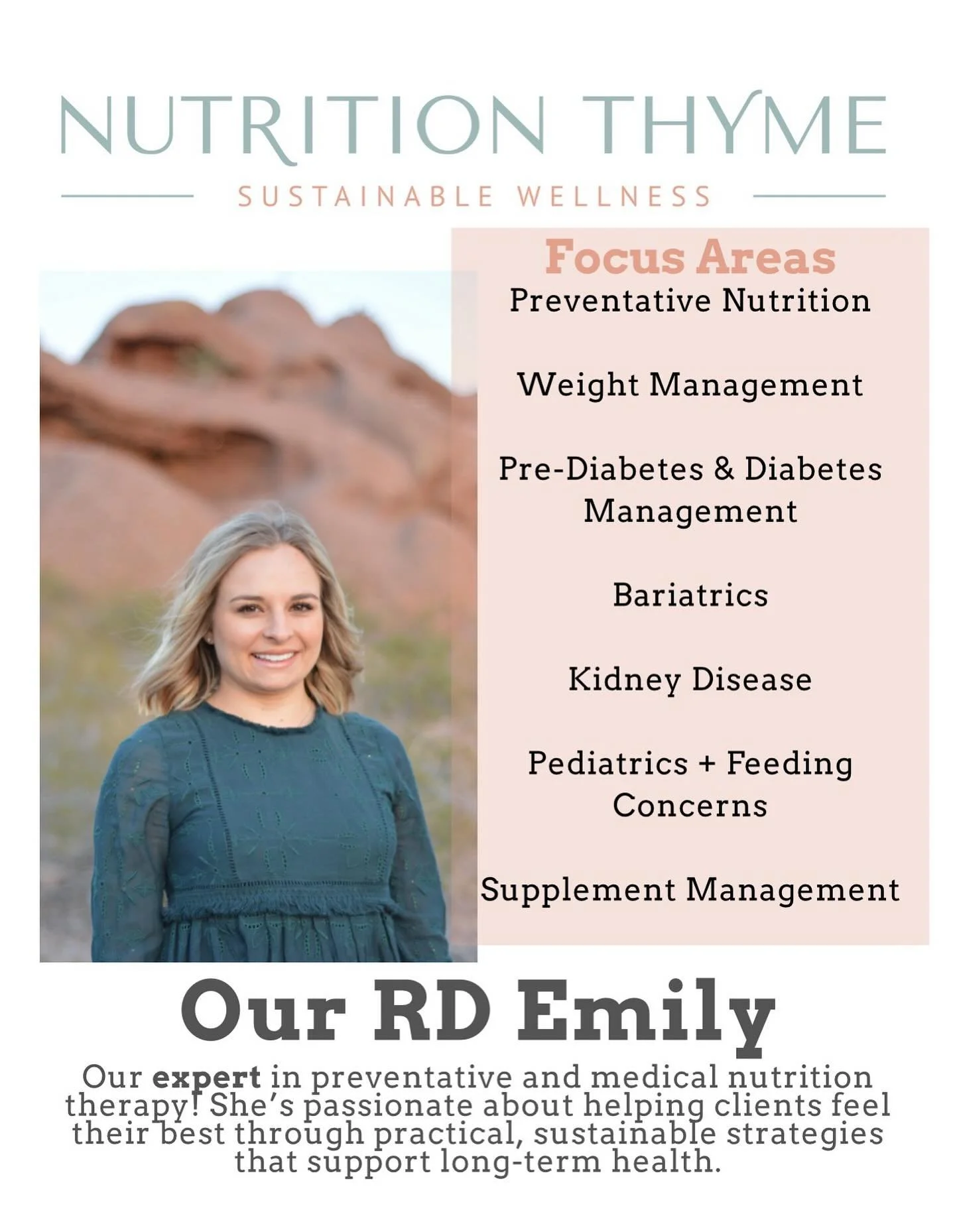 ✅ Want to optimize your health &amp; nutrition? Emily&rsquo;s your gal

✅ Want to manage your weight and make it a sustainable process? Emily&rsquo;s your gal

✅ Want to stabilize your blood sugar and even reverse pre-diabetes? Emily&rsquo;s your gal