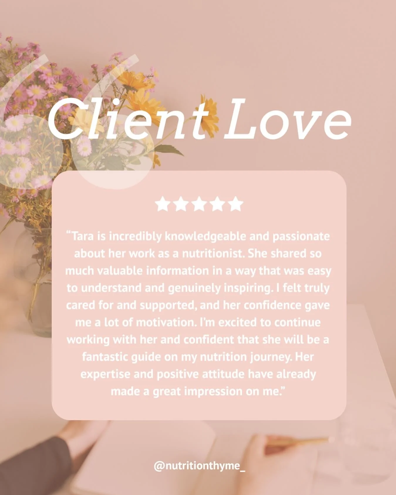 We LOVE hearing from our clients! If you are interested in taking a leap in your health journey, working with a registered dietitian is perfect for you🙌🏼 

Our team of amazing registered dietitians support clients with various health needs such as 