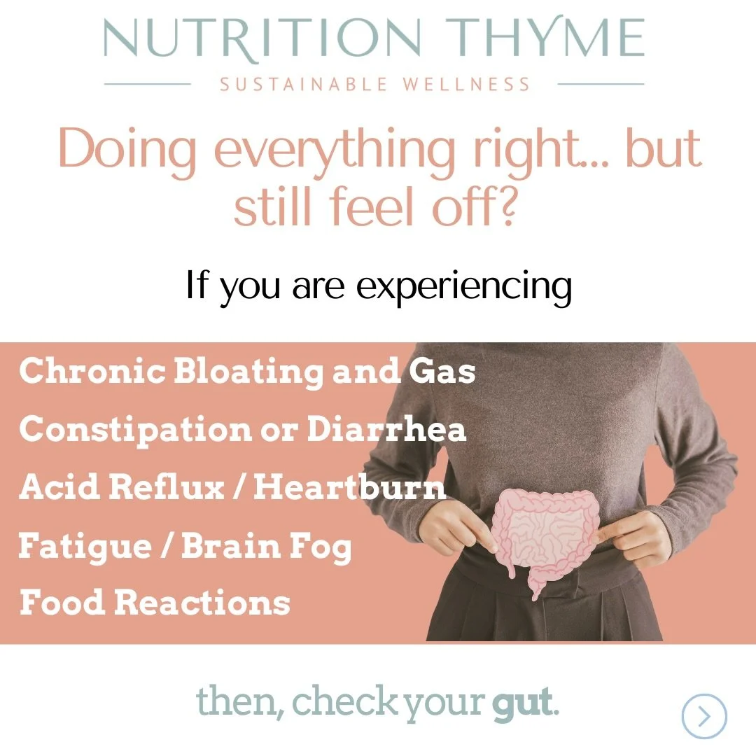 It&rsquo;s probably not WHAT you&rsquo;re eating but more along the lines of what&rsquo;s going on INSIDE your gut. 

Bacterial imbalances, yeast, parasites 🦠 &amp; more can drive symptoms like:
❌ bloating + gas
❌ constipation or diarrhea (or a mix 