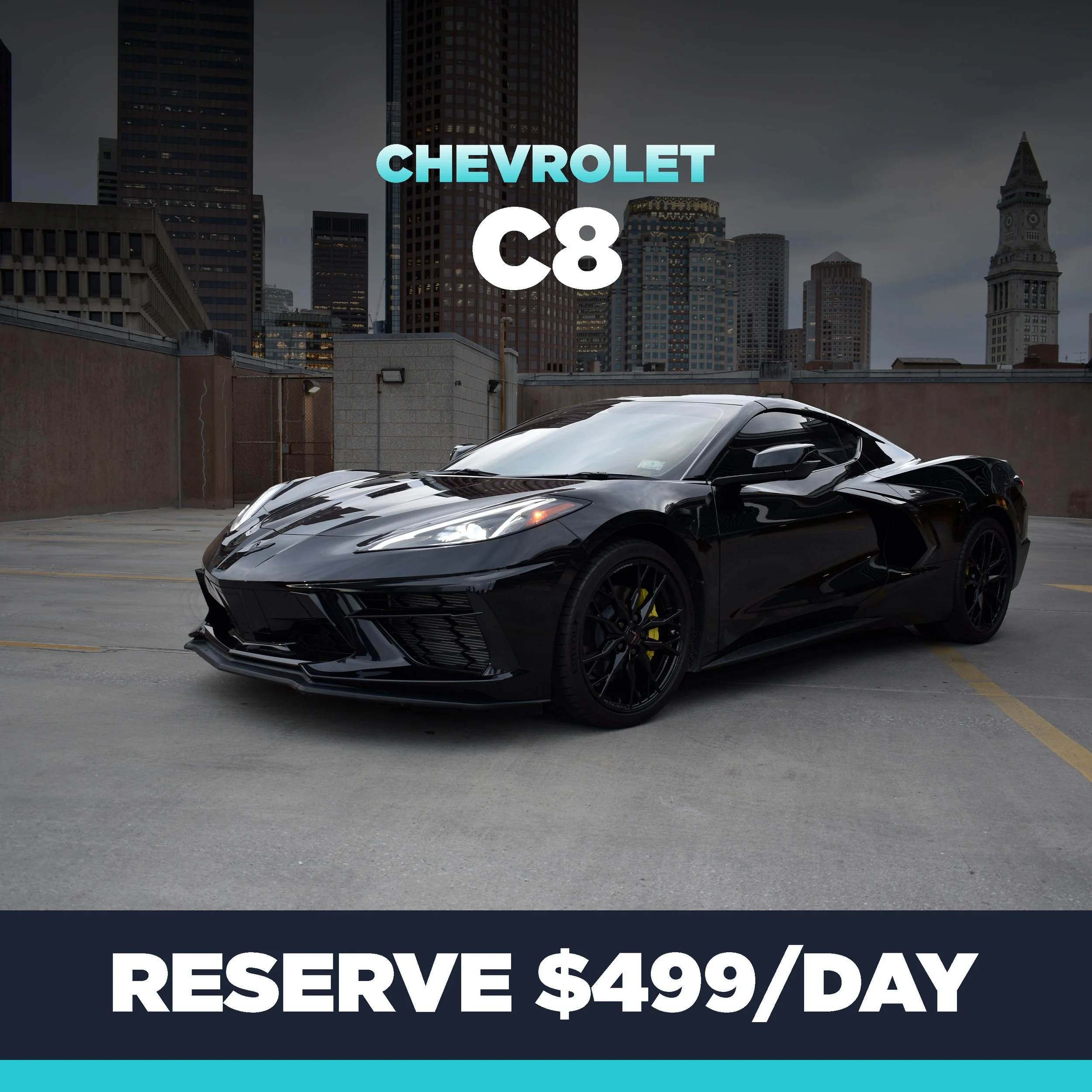 CHEVROLET C8 CORVETTE RENTAL CAR AND SPORTS CAR RENTAL IN BOSTON MASSACHUSETTS