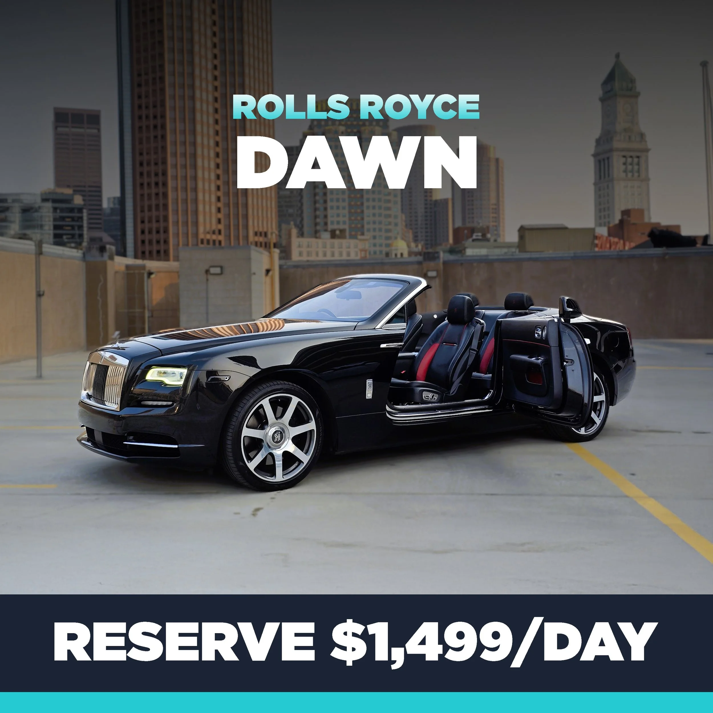 ROLLS ROYCE DAWN RENTAL CAR AND LUXURY RENTAL CAR IN BOSTON MASSACHUSETTS