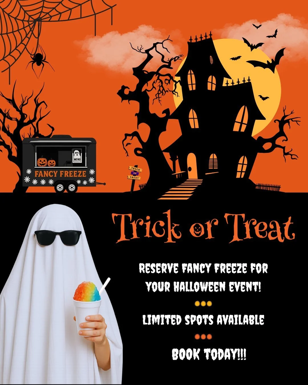 Treat your ghouls and goblins to something fancy this Halloween! Spots are limited, so snag yours before they vanish into the night 👻🍧

#stayfancy #meetmeatthewindow #halloween2025 #spookytreats