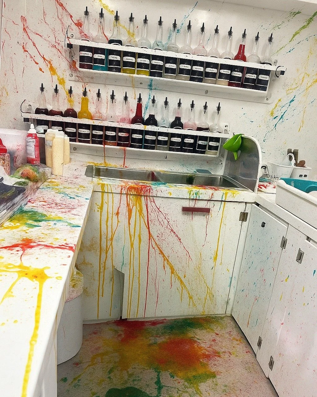 If a picture could sum up our day&hellip; this would be it!
(Not an actual photo&hellip; OR IS IT?! But emotionally? 100% accurate.)

💥 Syrup flying
🤯 Never-ending lines &mdash; in the absolute BEST way
🎪 Us: running a full circus
🥶 Students/Fami