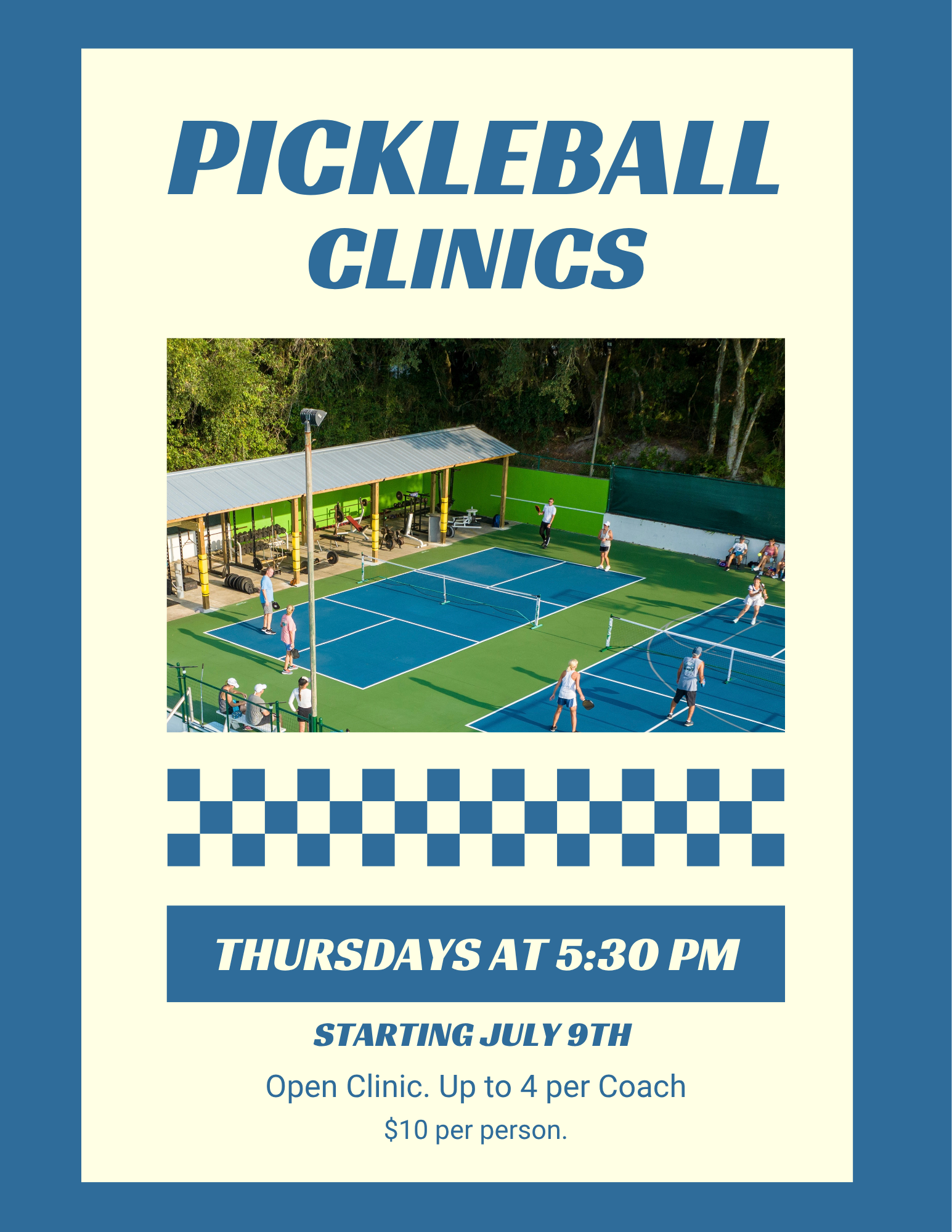 Blue And White Retro Pickleball Tournament Flyer.png
