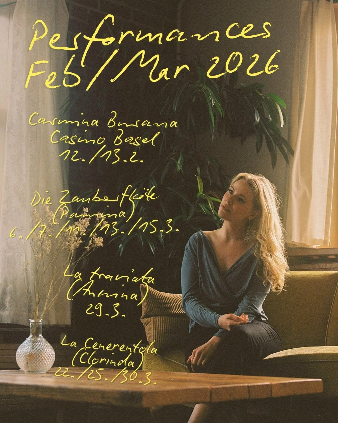 Very busy two months ahead. This week we premiere our half-scenic Carmina Burana paying tribute to Basel&rsquo;s upcoming Fasnacht carnival later this month. Can&rsquo;t wait to sing this favorite piece of mine again, and what a costume!

What&rsquo;