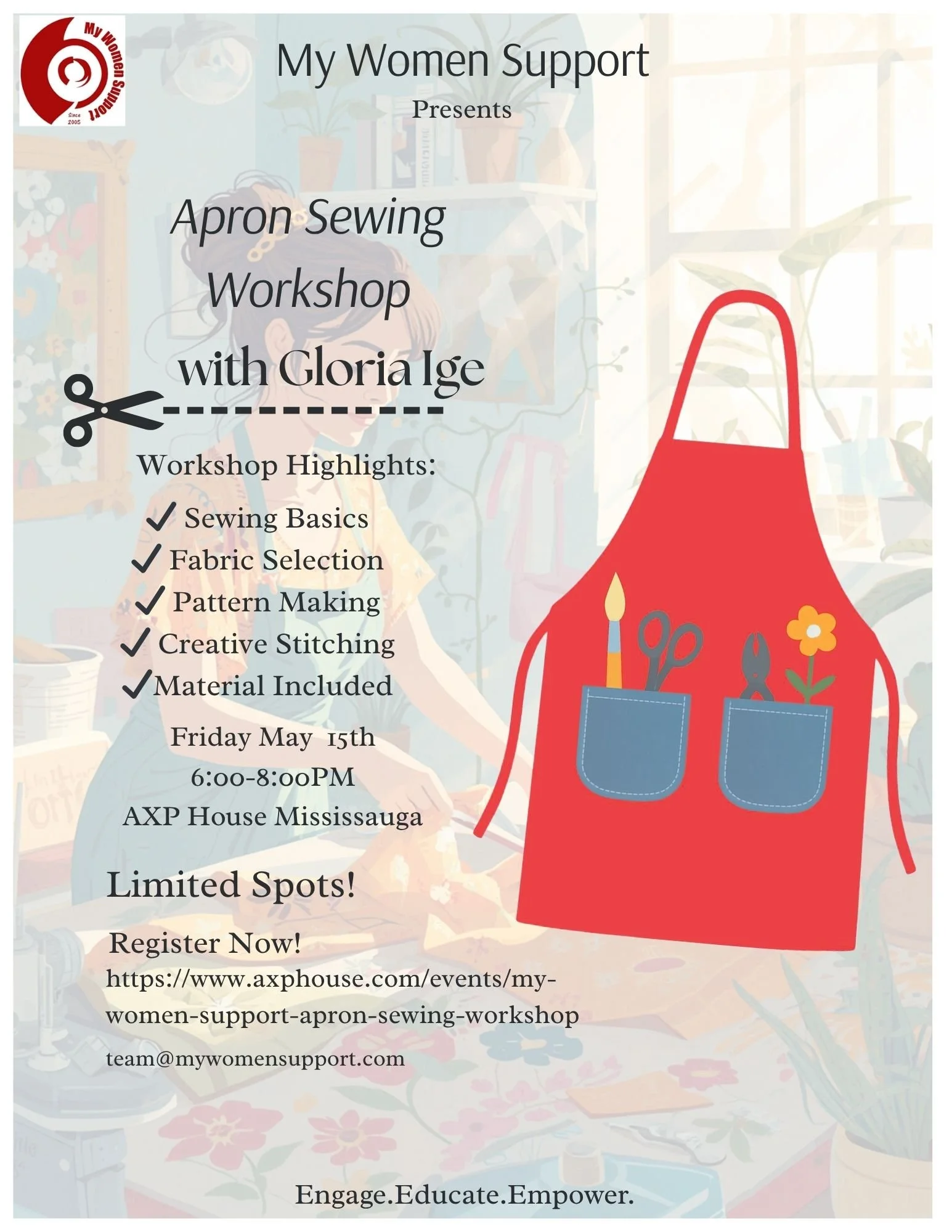 My Women Support: Apron Sewing Workshop