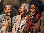 happy senior women