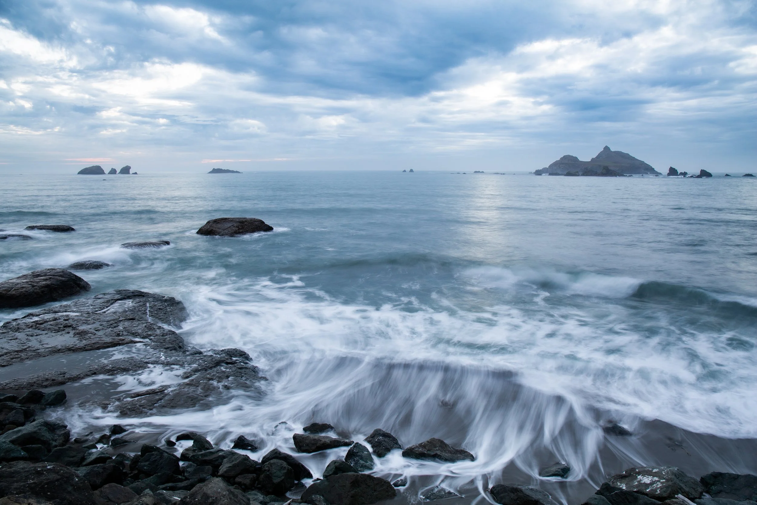 Ocean Timelapse, Cloudy Sky