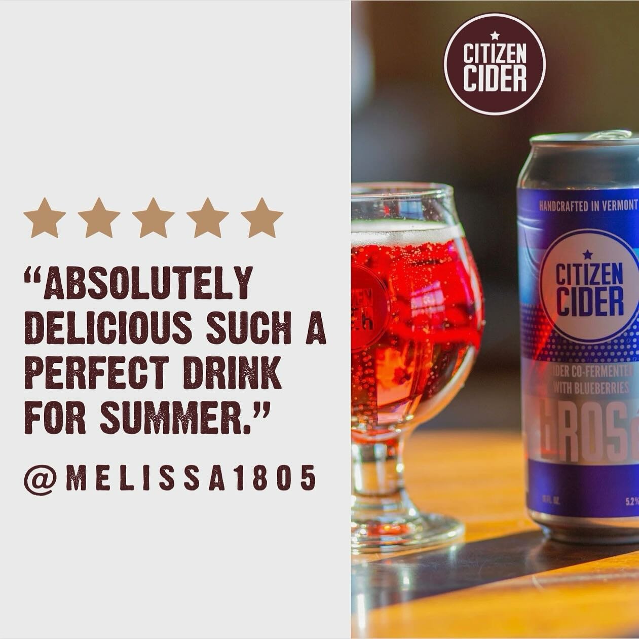 bRos&eacute; all May
Warmer weather is here, grab a taste of summer
Cider co-fermented with blueberries
☀️ #DrinkbRos&eacute; #SummerEssential