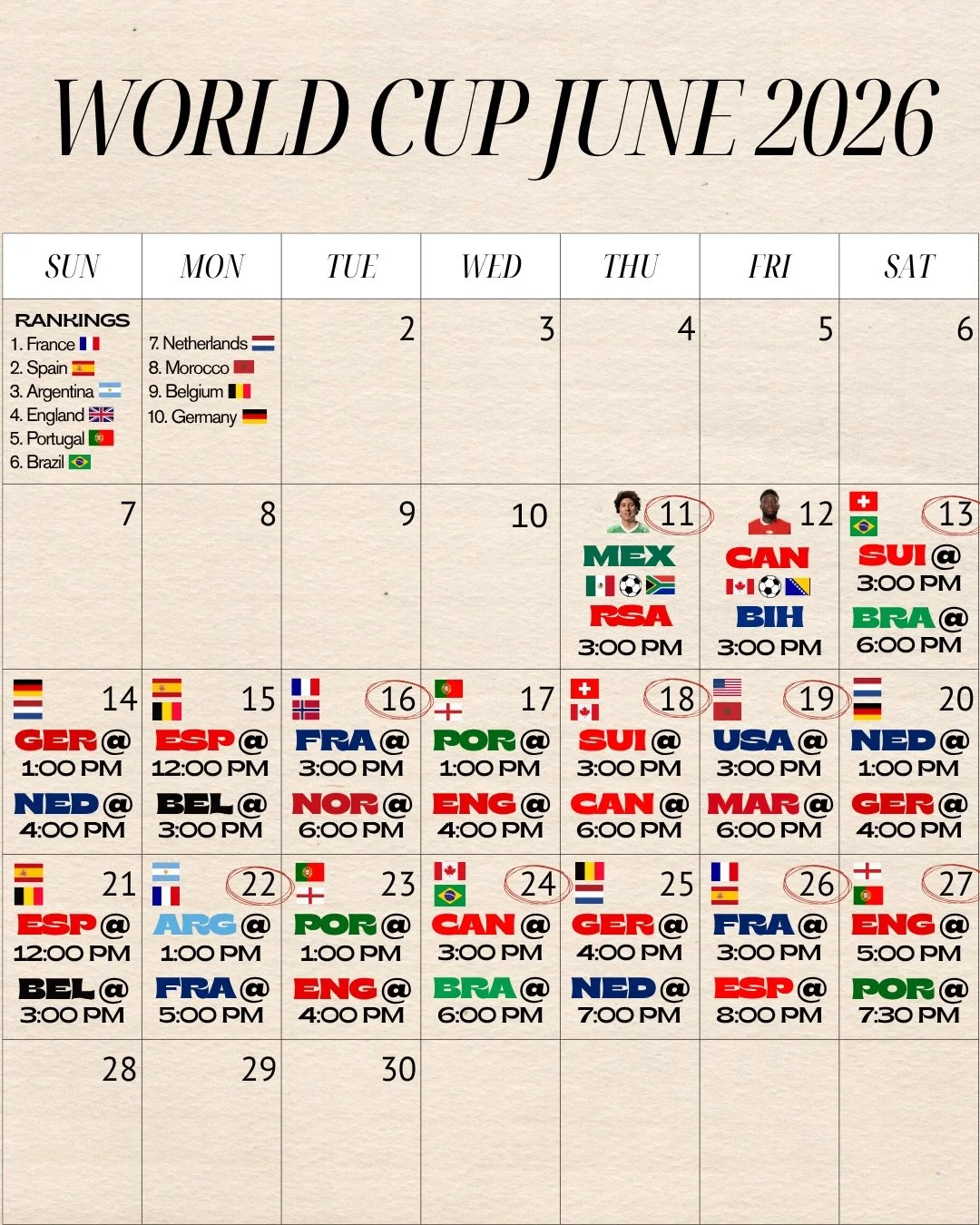 The World Cup starts this week and we&rsquo;ll be playing the games at the @citizenciderpresshousepub all tournament long!

We&rsquo;ve highlighted some of the can&rsquo;t miss matches as well as games that line up with our upcoming events.

Can&rsqu