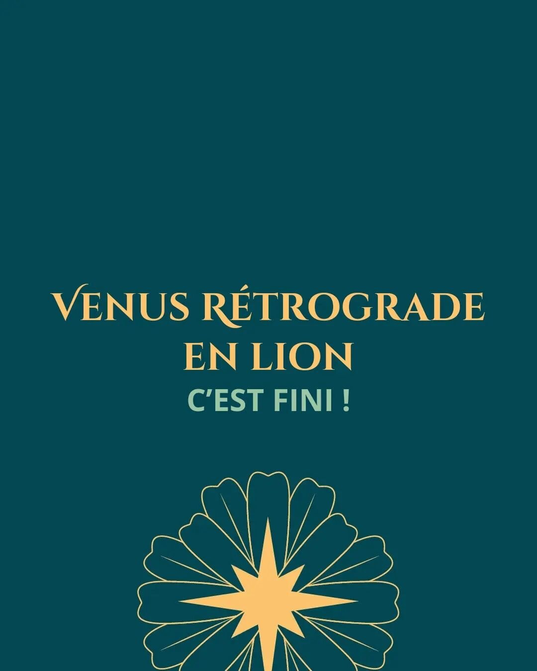 🪐 Fin de la r&eacute;trogradation de V&eacute;nus en Lion 🪐

V&eacute;nus est entr&eacute;e dans le signe du Lion le 05 juin 2023, puis a d&eacute;but&eacute; sa r&eacute;trogradation le 23 juillet, &agrave; 28&deg; de ce signe.
Cette plan&egrave;t
