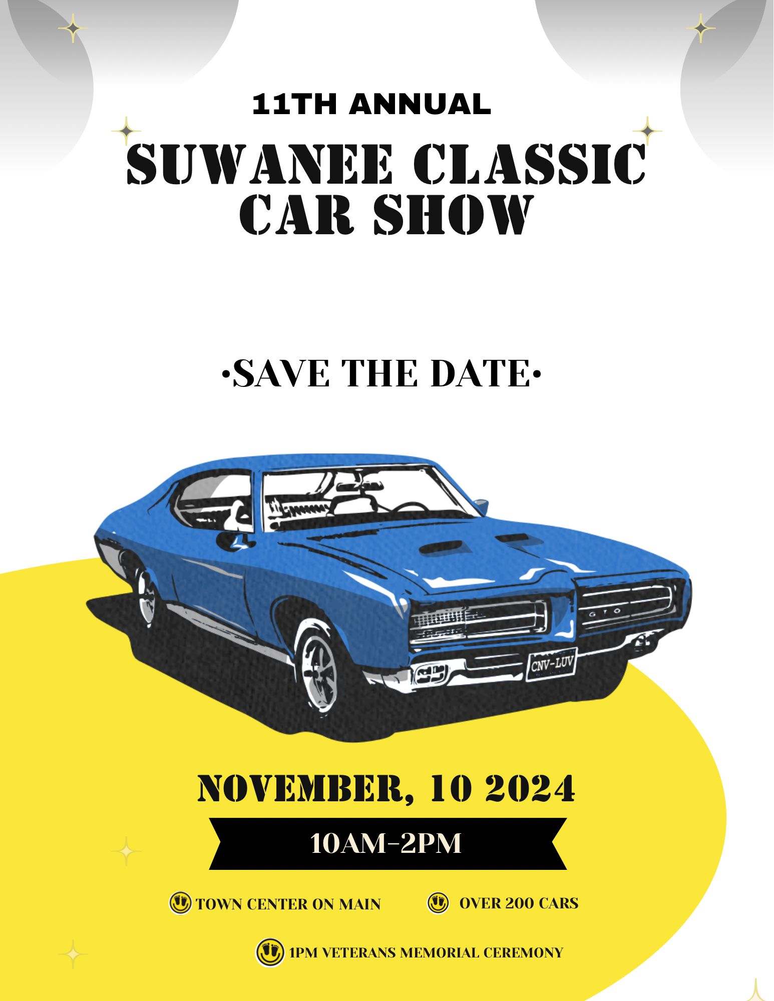 SUWANEE CLASSIC CAR SHOW — Happy Feat