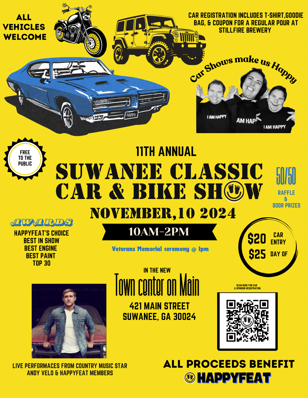 SUWANEE CLASSIC CAR SHOW — Happy Feat