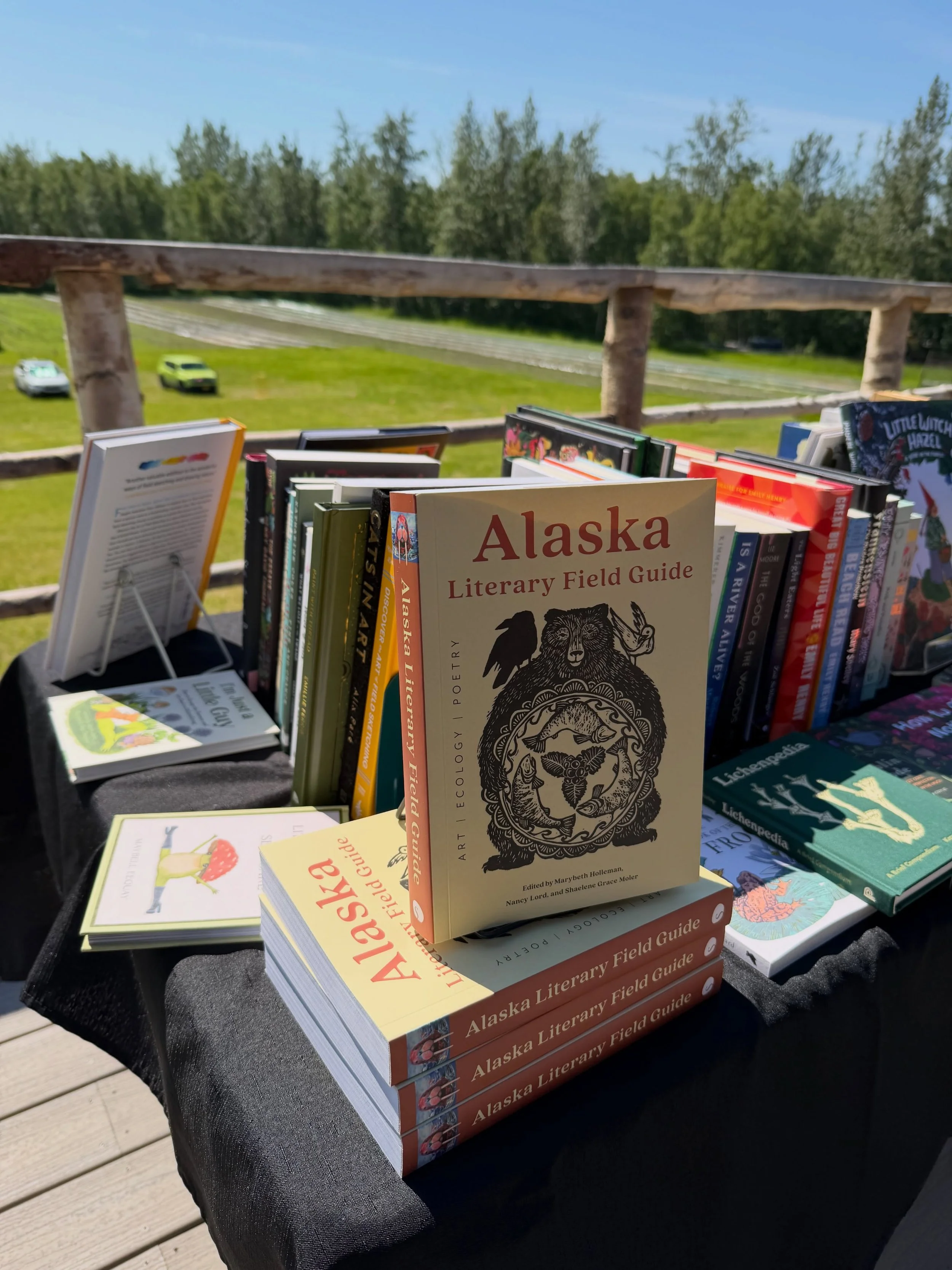 We had the BEST TIME on solstice celebrating with so many book- and music-loving friends. Big thanks to @firesidebooks for cohosting our fourth year of Boozy Book Fairs at Moonstone Farm, to our food trucks @akkiddthegoat and Mother Trucker for feedi