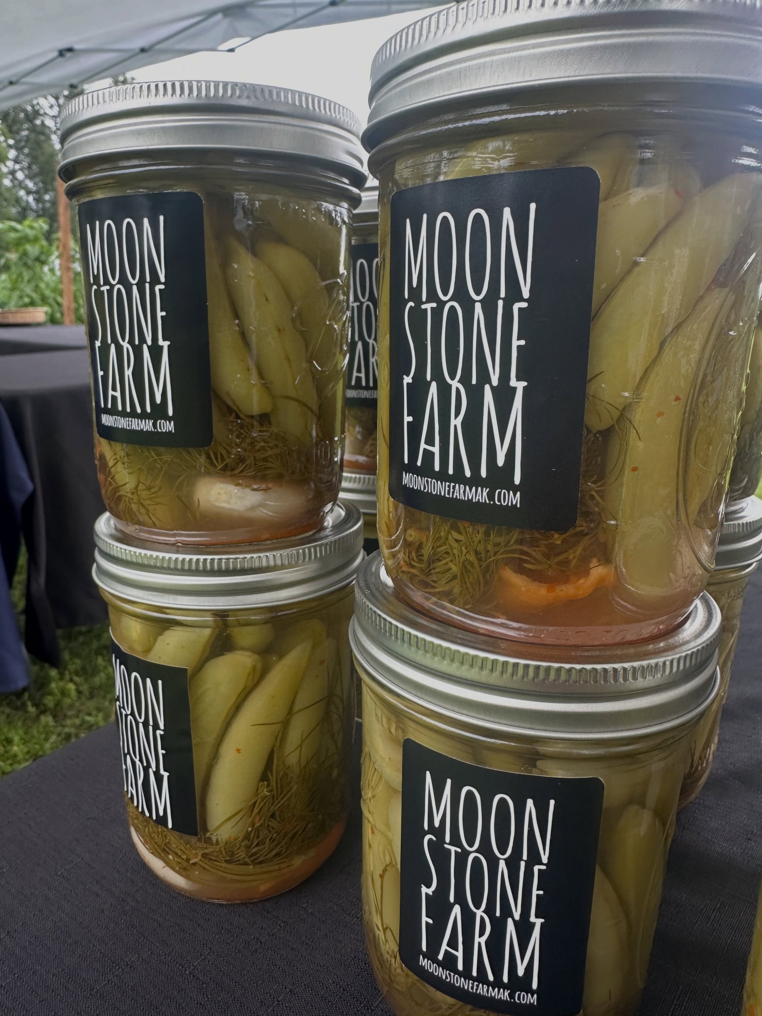 Pickled peas are here! We&rsquo;ll post our full market menu later today but we will be selling spicy pickled peas at Moonstone Farm&rsquo;s summer market from 2-6 today. $22 per jar. Limit 4 per person.