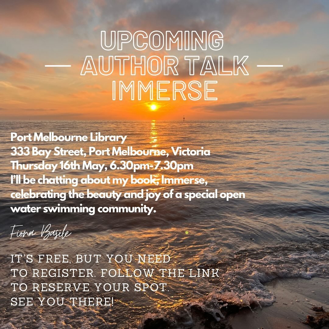 I&rsquo;d love to welcome you to my next author talk at Port Melbourne Library, 333 Bay Street, Port Melbourne, on Thursday 16 May, 6.30pm-7.30pm. It&rsquo;s free but you need to book your spot!
I&rsquo;ll be unpacking how Immerse came into being, th