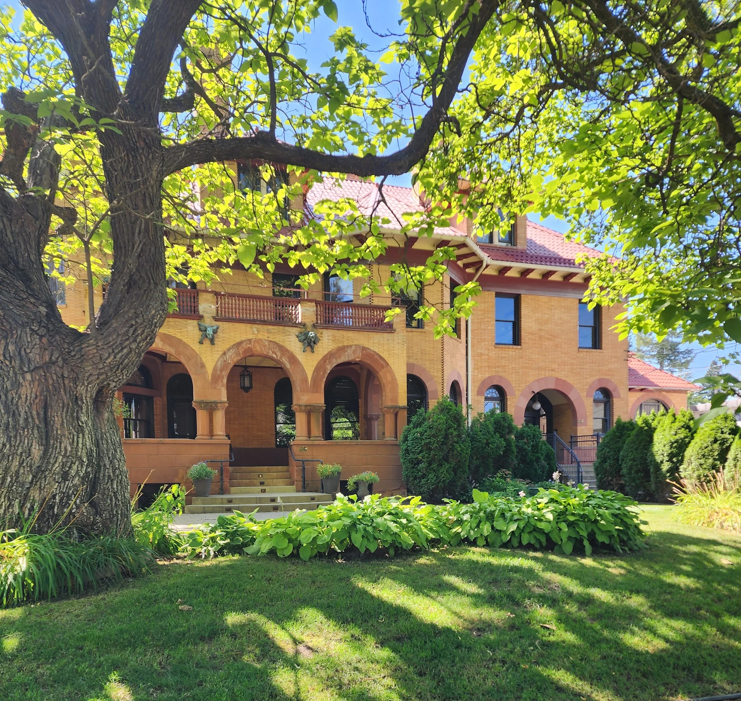 East porch at the Patsy Clark Mansion