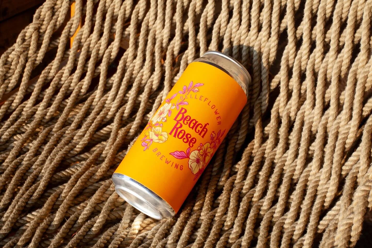 Label design for Beach Rose, the latest release from @belleflowerbeer and the newest member of their IPA flower series!!

This beer is juicy, tropical, and the perfect companion for a beach day while we still have some sunshine left 🌞