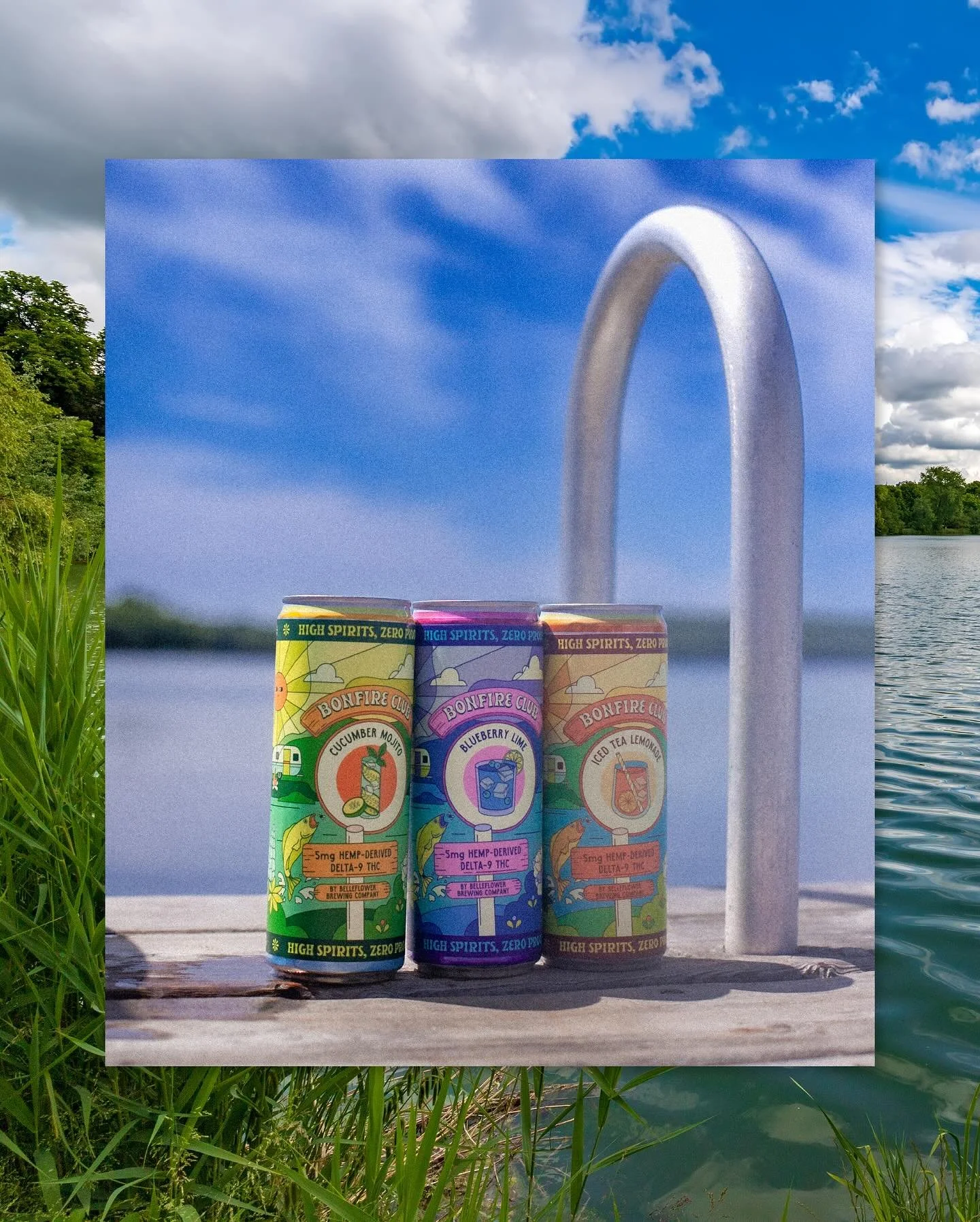 Brand and packaging design for @bonfireclubbeverages , the newest and sweetest endeavor from the folks over at @belleflowerbeer 

Bonfire Club is a zero proof 🍃beverage inspired by summer nights around a campfire with friends. We wanted to make some