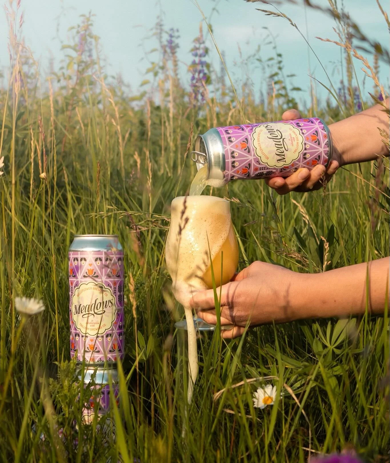 Bringing this label back onto the feed because it&rsquo;s finally starting to feel like this outside again!! 

One of my all time favs Meadows, a collaborative IPA from @belleflowerbeer and @trilliumbrewing , photographed by the amazing @photoswithca