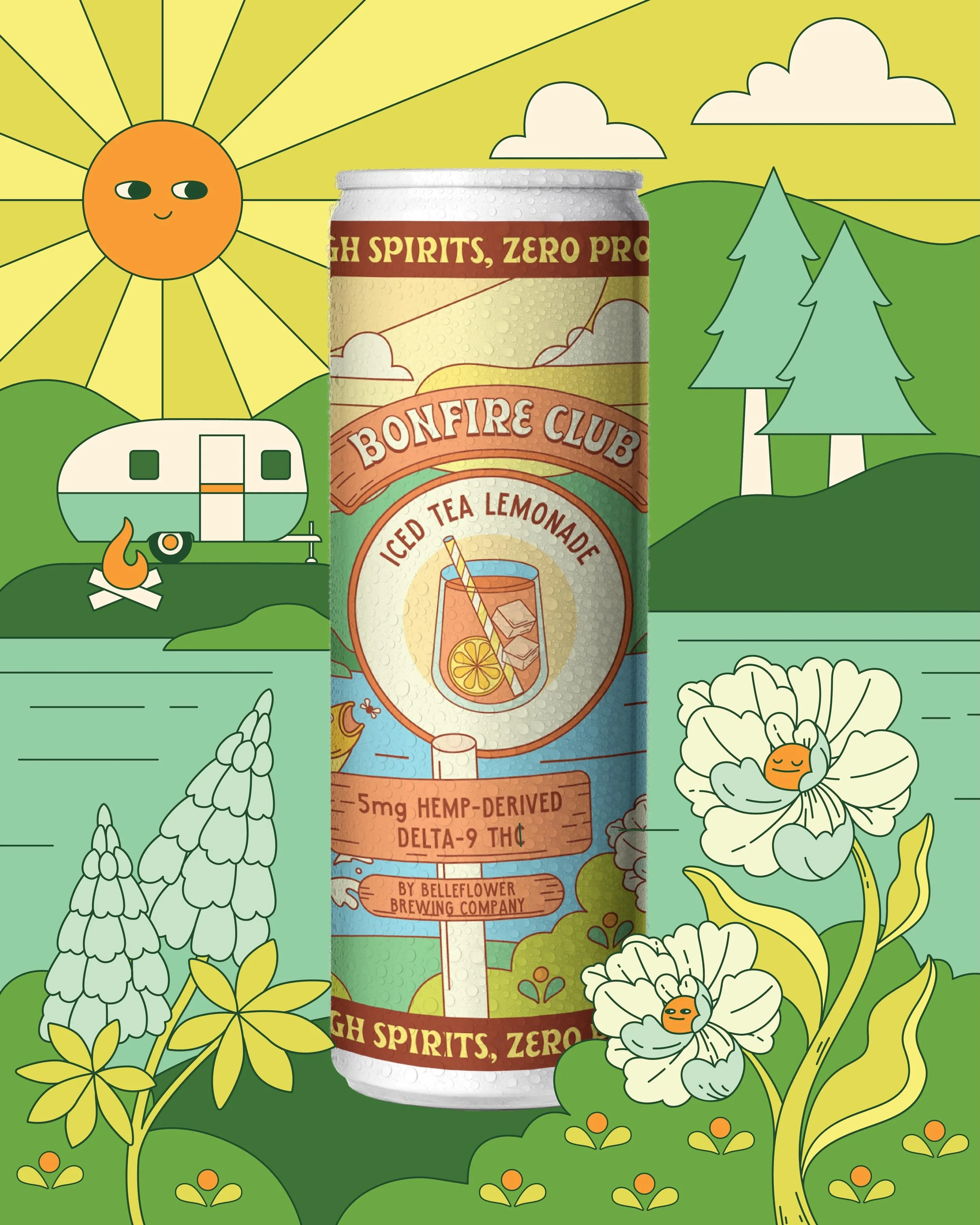 Brightening up the feed with some packaging design for @bonfireclubbeverages 🏕️

#branding #packaging #illustration #freelancedesign