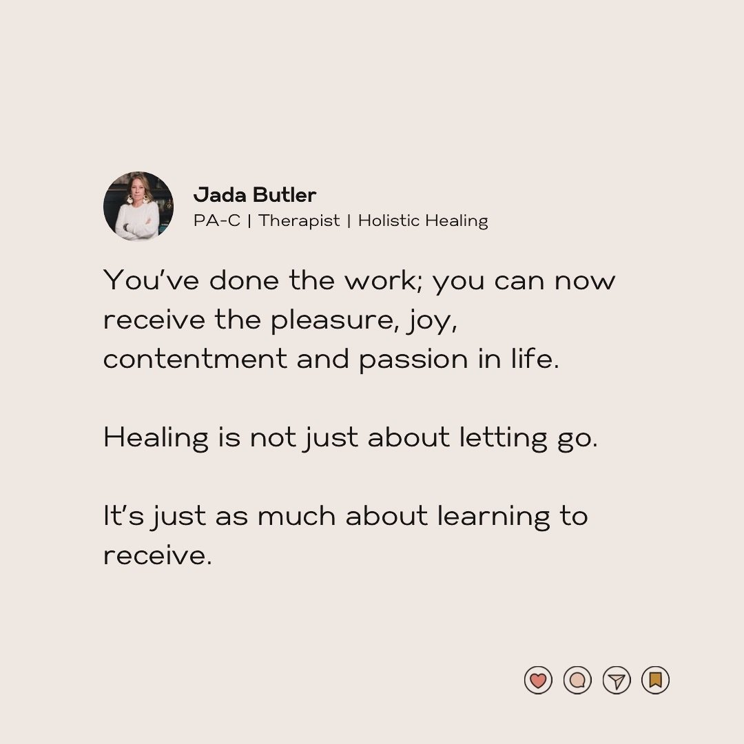 As a therapist and mental health professional, I can tell you it&rsquo;s not all about the healing process for only the sake of healing,  it&rsquo;s also about receiving the blessings of doing the healing work in the first place.

That is sometimes t