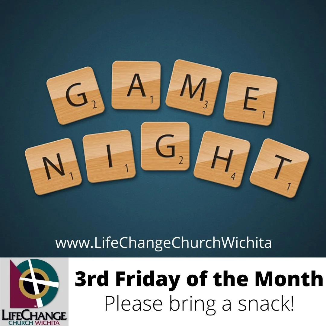 Senior Game Night is TONIGHT at 6:30 PM.  Bring your favorite game and a snack and come for a night of fellowship and fun!
#lifechangechurchwichita