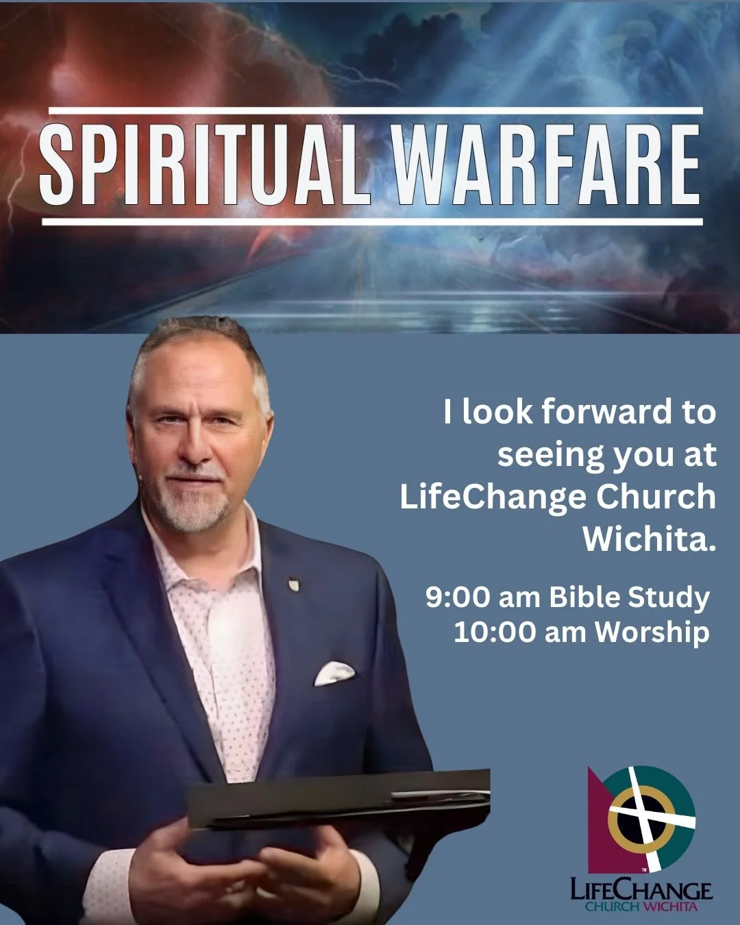 Join us at LifeChange Church Wichita as we dive into a powerful series uncovering the unseen battles we face every day—and the victory we have through Christ.
9:00 am Bible Study
10:00 am Worship
Come ready to grow, be equipped, and walk in s