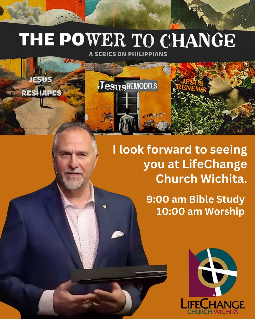 See YOU Sunday as we continue our series &ldquo;The Power to Change.&rdquo; I hope you will join us and bring someone with you!

#lifechangechurchwichita