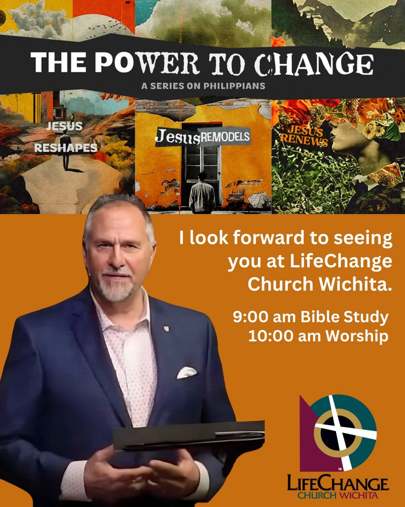 See YOU Sunday as we continue our series &ldquo;The Power to Change.&rdquo; I hope you will join us and bring someone with you!

#lifechangechurchwichita