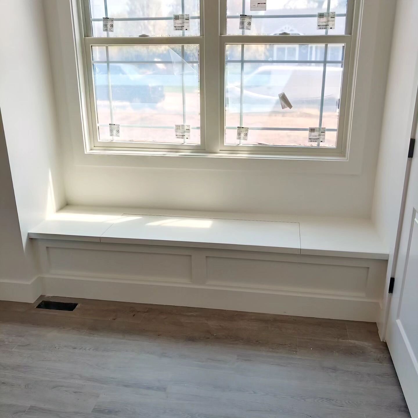 This bench was a change of pace for me. I haven't done a window seat in years. The home owner will be adding a cushion. I should finish my punch out  in this one for @irishcustomhomes tomorrow.