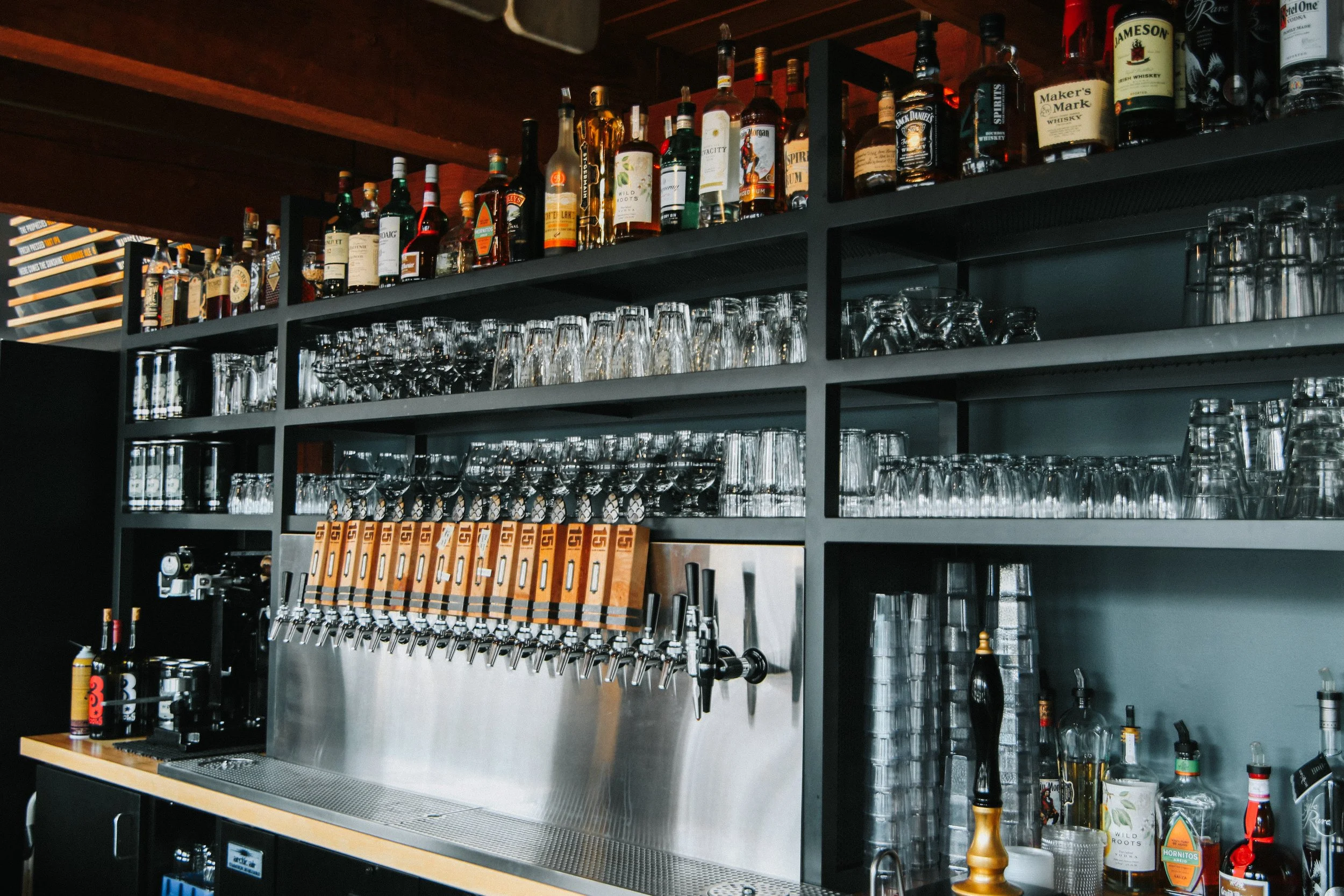 custom metal bar rack in Portland