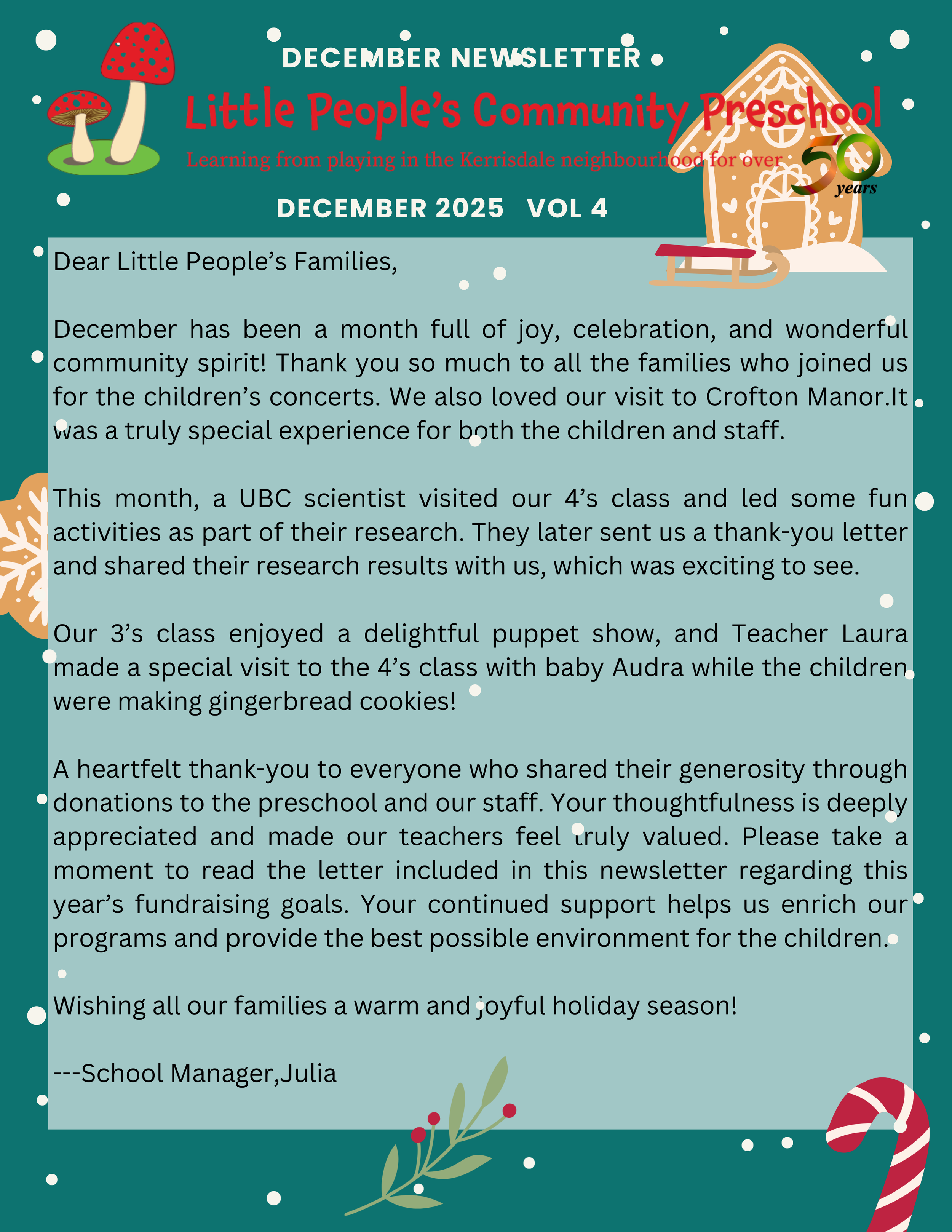 December Newsletter