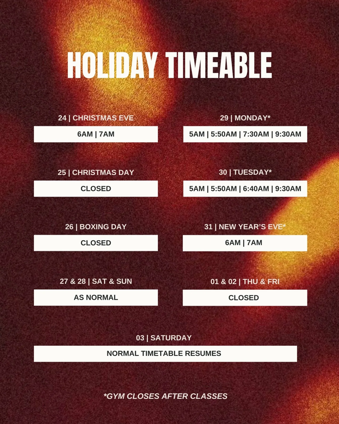 Come join us over the Xmas break! Link in bio to book. 
Santa hat is essential on Xmas Eve 🎅🤶