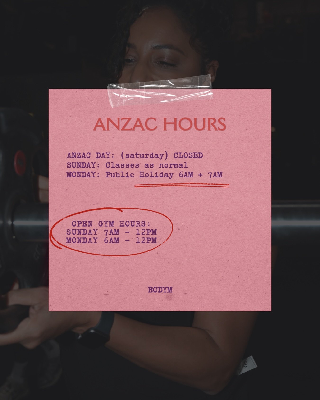 ANZAC day (this Saturday) the gym will be closed as we take a moment to pause, reflect, and attend the dawn service.

A day to honour the courage, sacrifice, and spirit of those who served.

We will be sure to make up for it on the Monday public holi