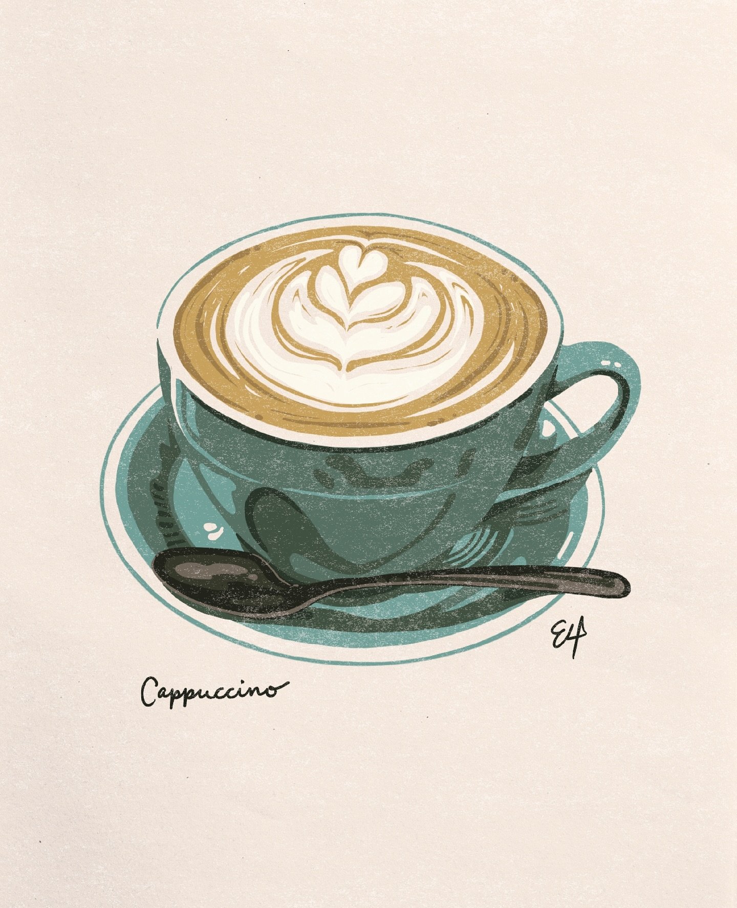 Okay you know I had to do it! A cappuccino has been added to the kitchen print collection. There&rsquo;s a print for making your coffee, and now for drinking it too. ☕️ 

These prints will be available soon before the holidays!! You can always DM me 