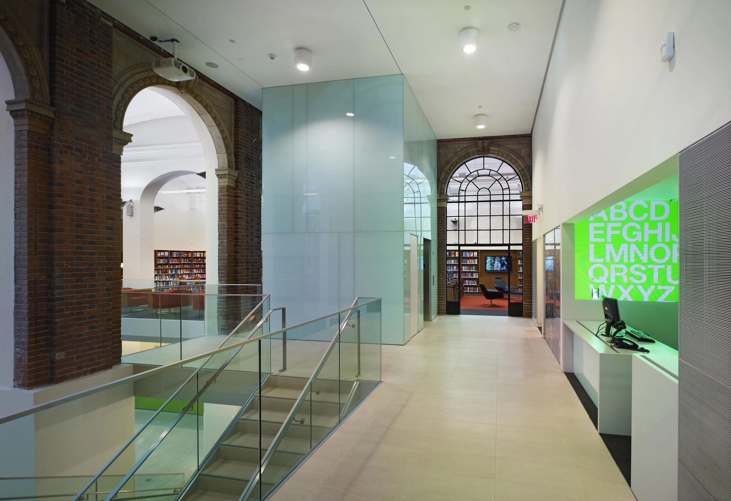 Toronto Bloor-Gladstone Library stairway restoration by Shoalts and Zaback Architects.
