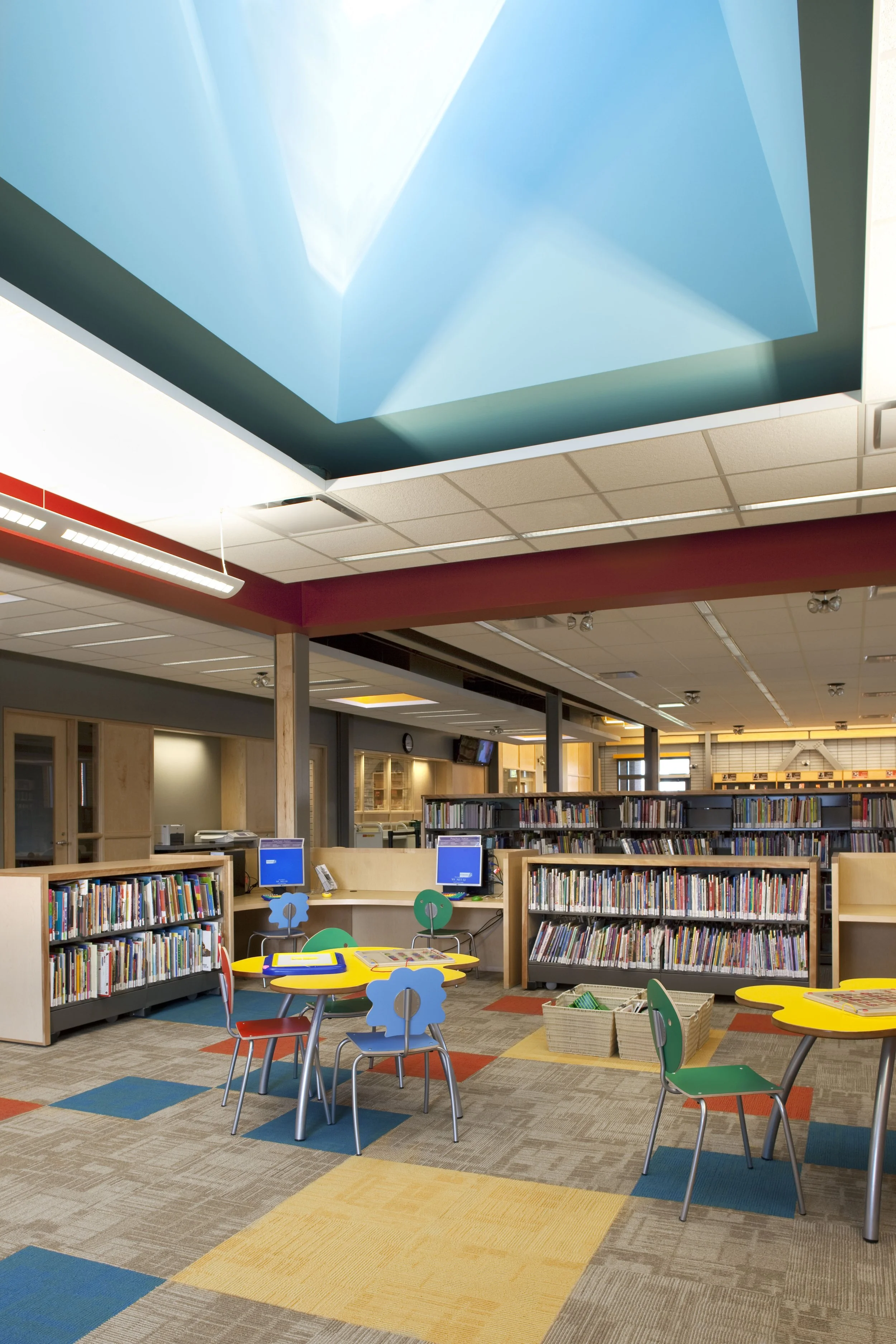 Newcastle Library children's area design by Shoalts and Zaback Architects.